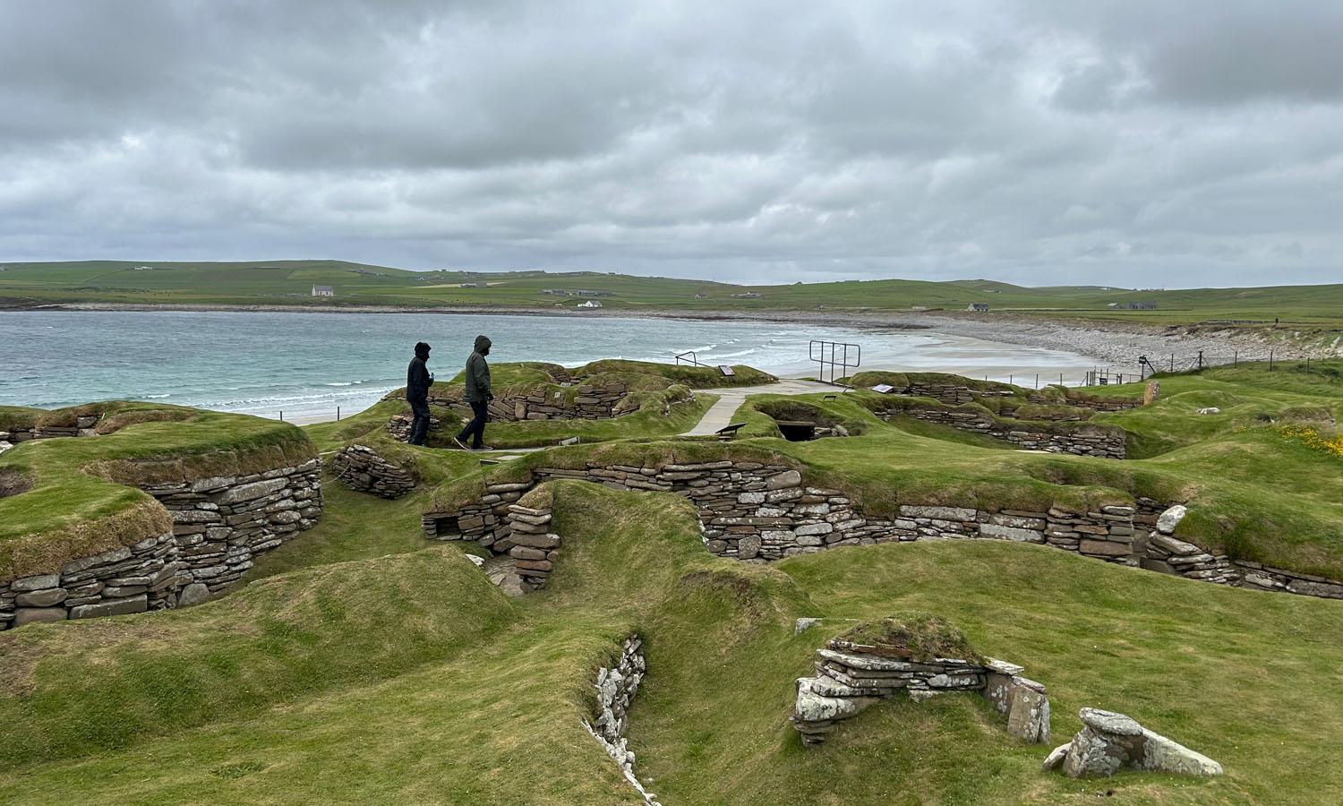 View over ancient Orkney ruins