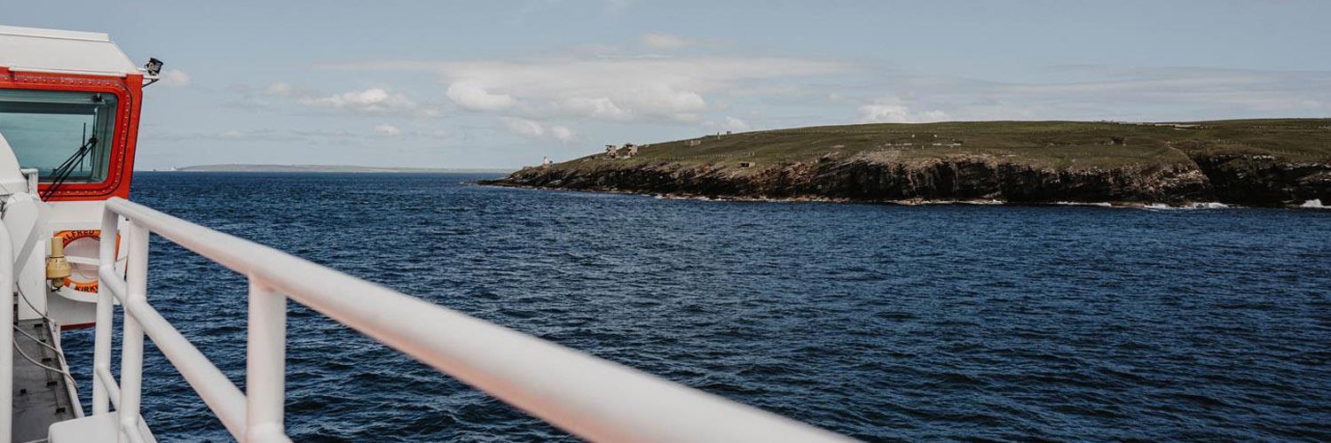 Orkneys seen from a boat